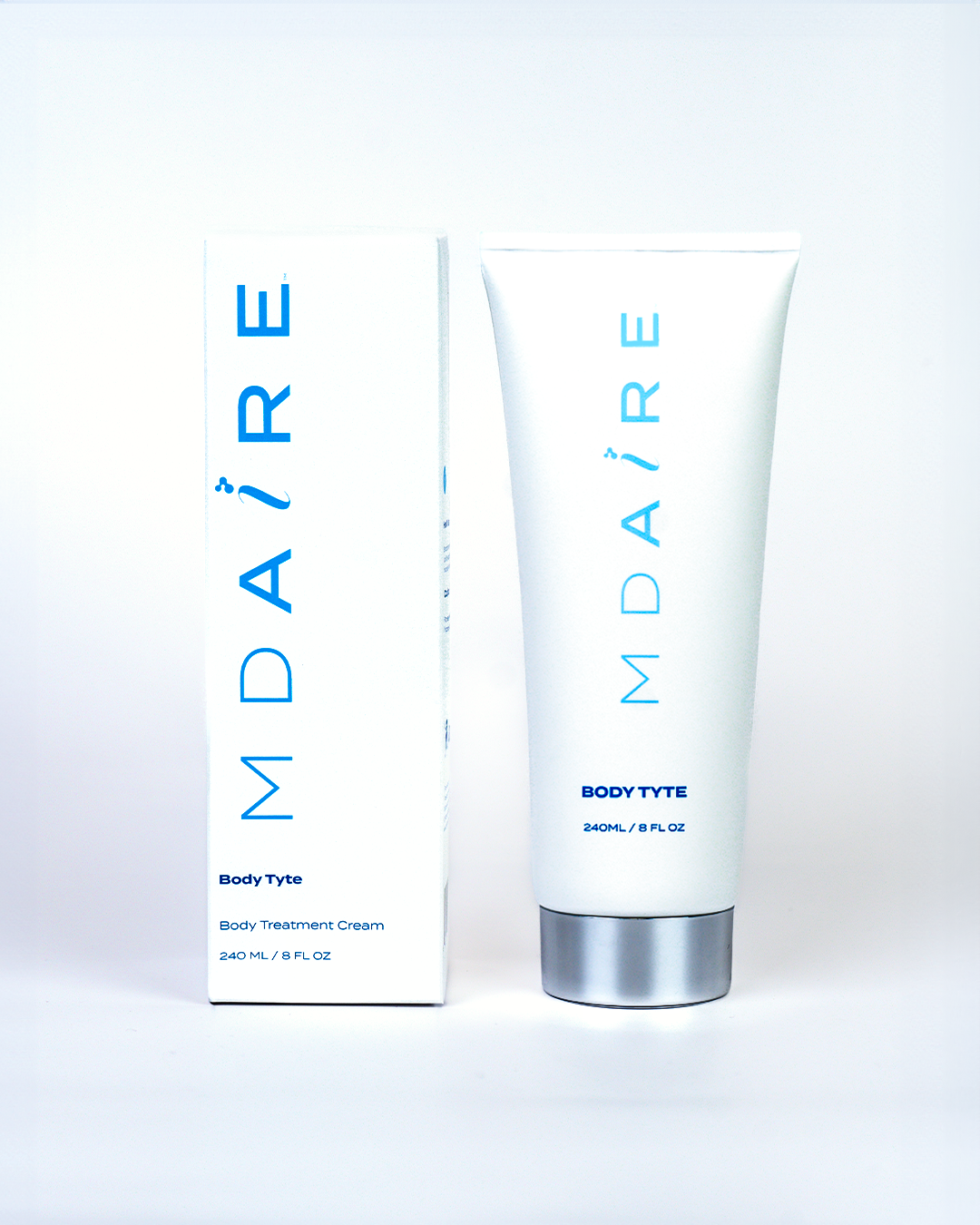 Body Tyte tube and packaging side by side in gallery position 1 with bright clean white background