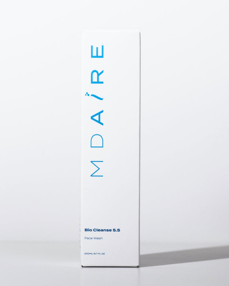 MDAiRE Bio-Cleanse 5.5 Face wash packaging in clean white box with blue branding gallery position 1