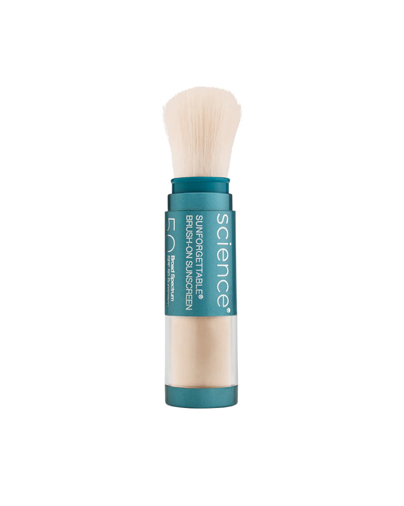 Colorescience Sunforgettable Total Protection™ Brush-on Shield SPF 50 powder brush applicator shown gallery position 1